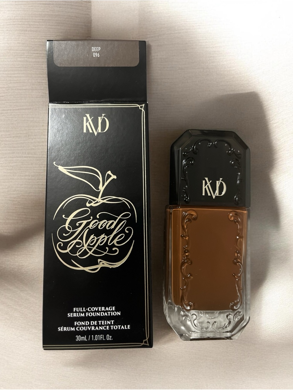 KVD Good Apple Full-Coverage Serum Foundation - Deep (096) - Deep Brown